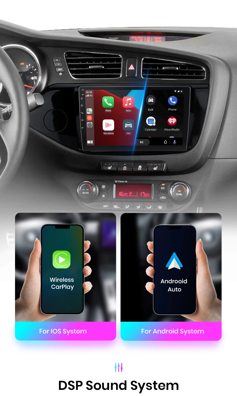 Junsun Drahtlose CarPlay Android Auto Auto Radio Für KIA CEED JD Cee'd 2012-2018 GPS Multimedia 2 din Systeme stereo