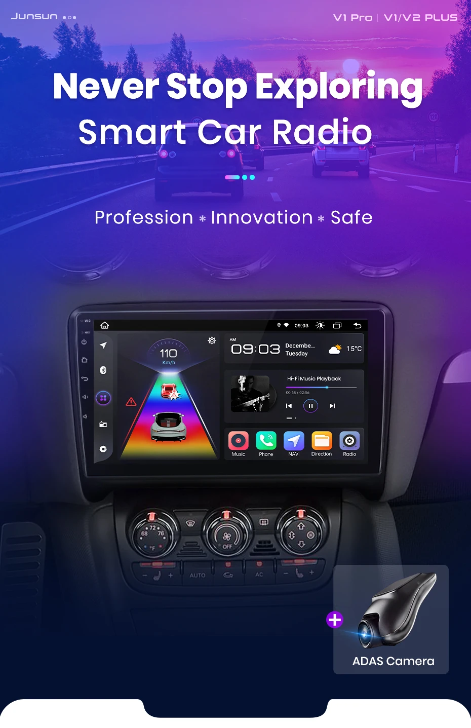 Junsun kabelloses carplay android auto autoradio für audi tt mk2 8j 2006-2014 gps multimedia 2 din