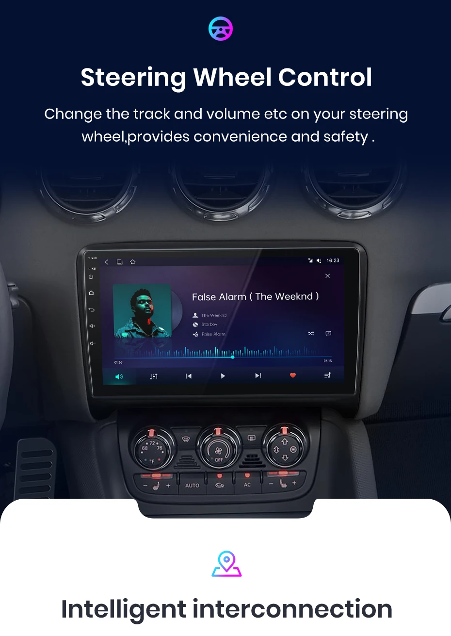Junsun kabelloses carplay android auto autoradio für audi tt mk2 8j 2006-2014 gps multimedia 2 din