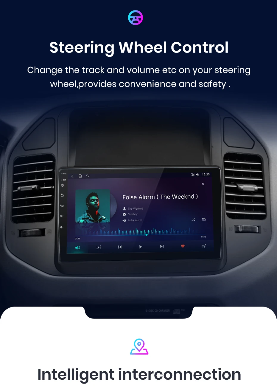 Junsun drahtloses Carplay Android Auto Autoradio für Mitsubishi Pyjero V60 V68 V73 2011-2016 GPS Multimedia 2 Din
