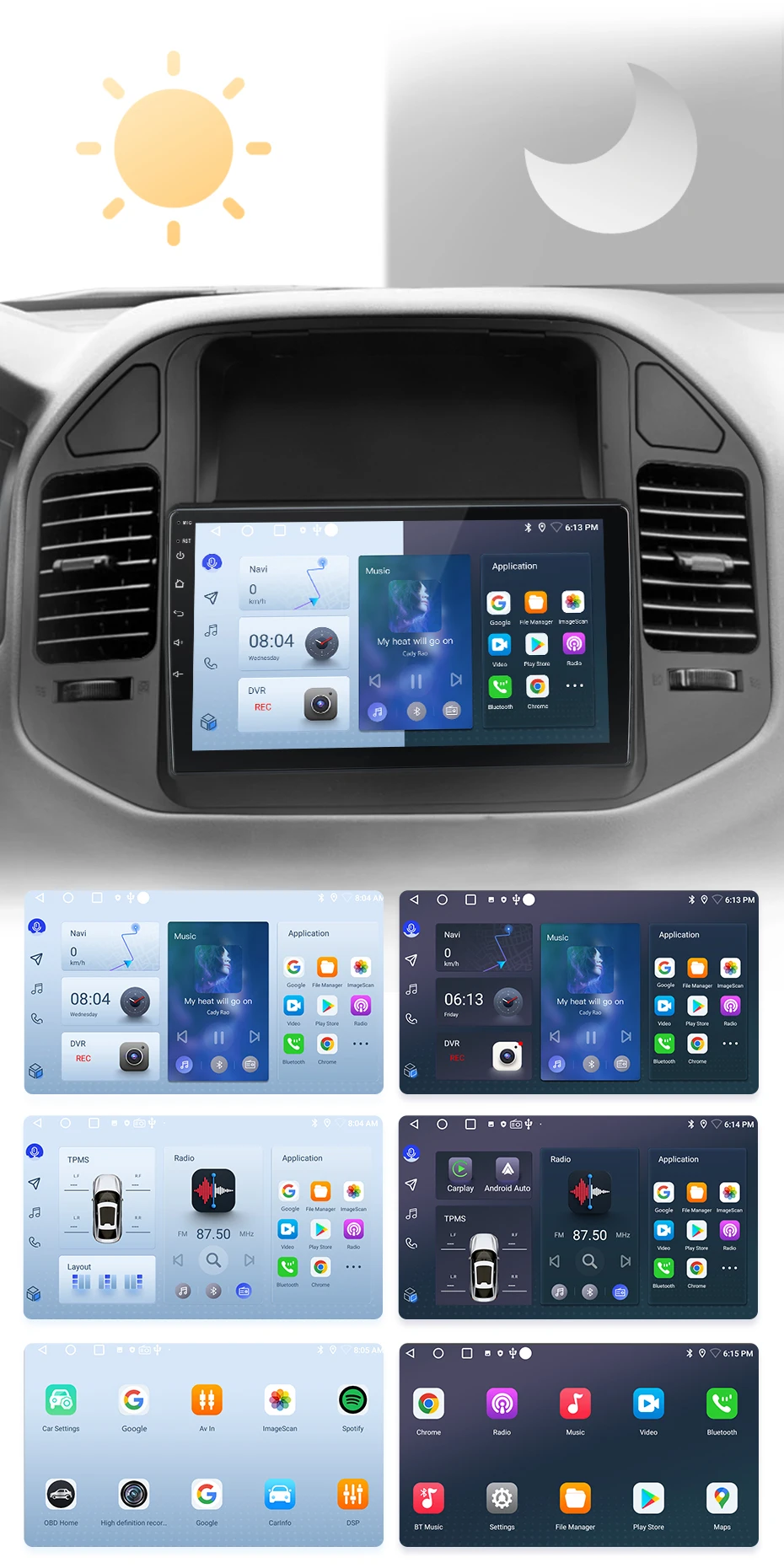 Junsun drahtloses Carplay Android Auto Autoradio für Mitsubishi Pyjero V60 V68 V73 2011-2016 GPS Multimedia 2 Din
