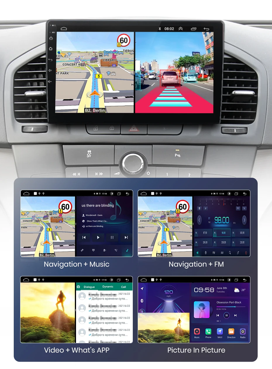 Junsun Wireless Carplay Android Auto Autoradio für Buick Regal Opel Insignien 2009-2013 GPS Multimedia 2 Din