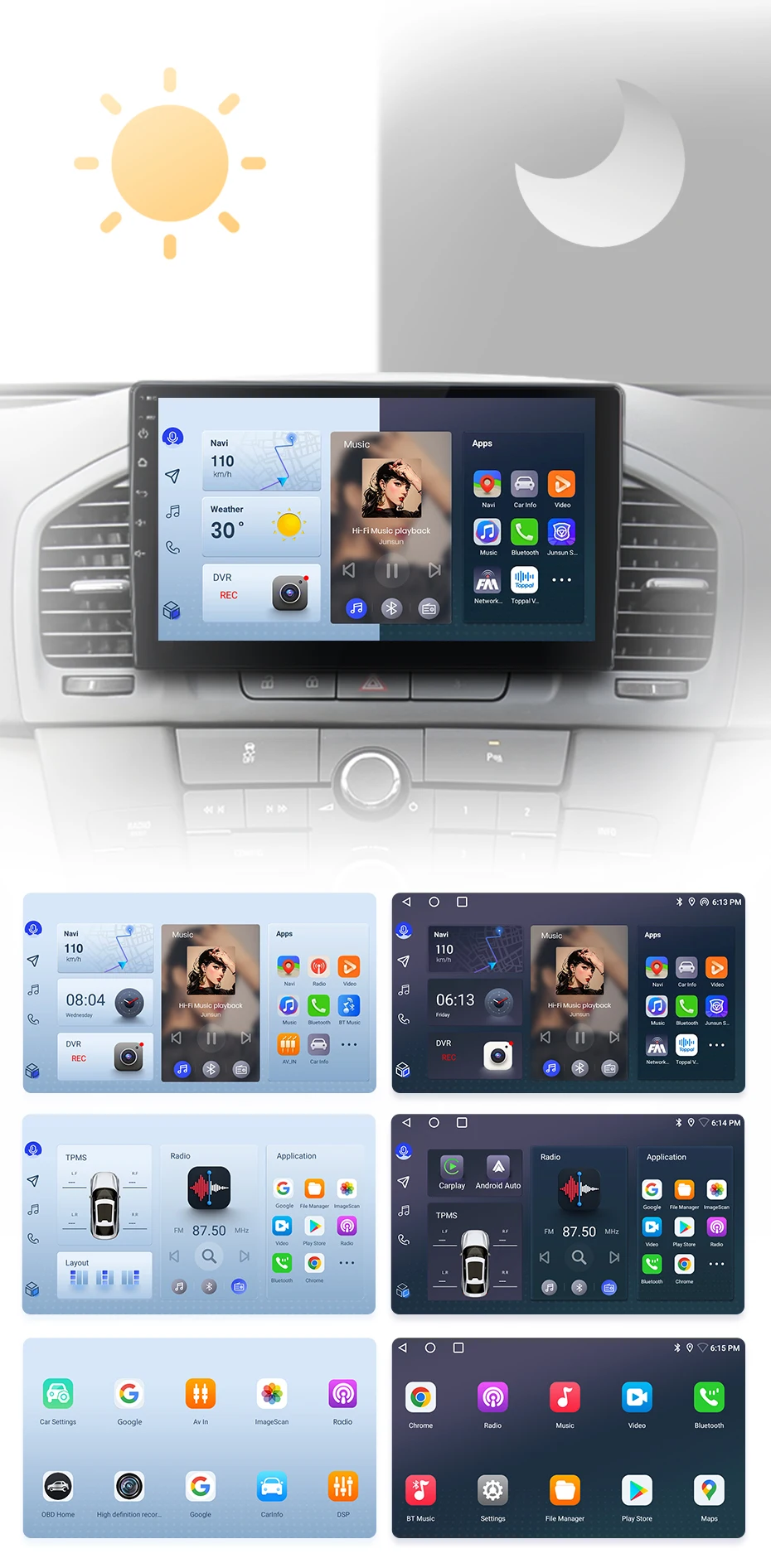 Junsun Wireless Carplay Android Auto Autoradio für Buick Regal Opel Insignien 2009-2013 GPS Multimedia 2 Din