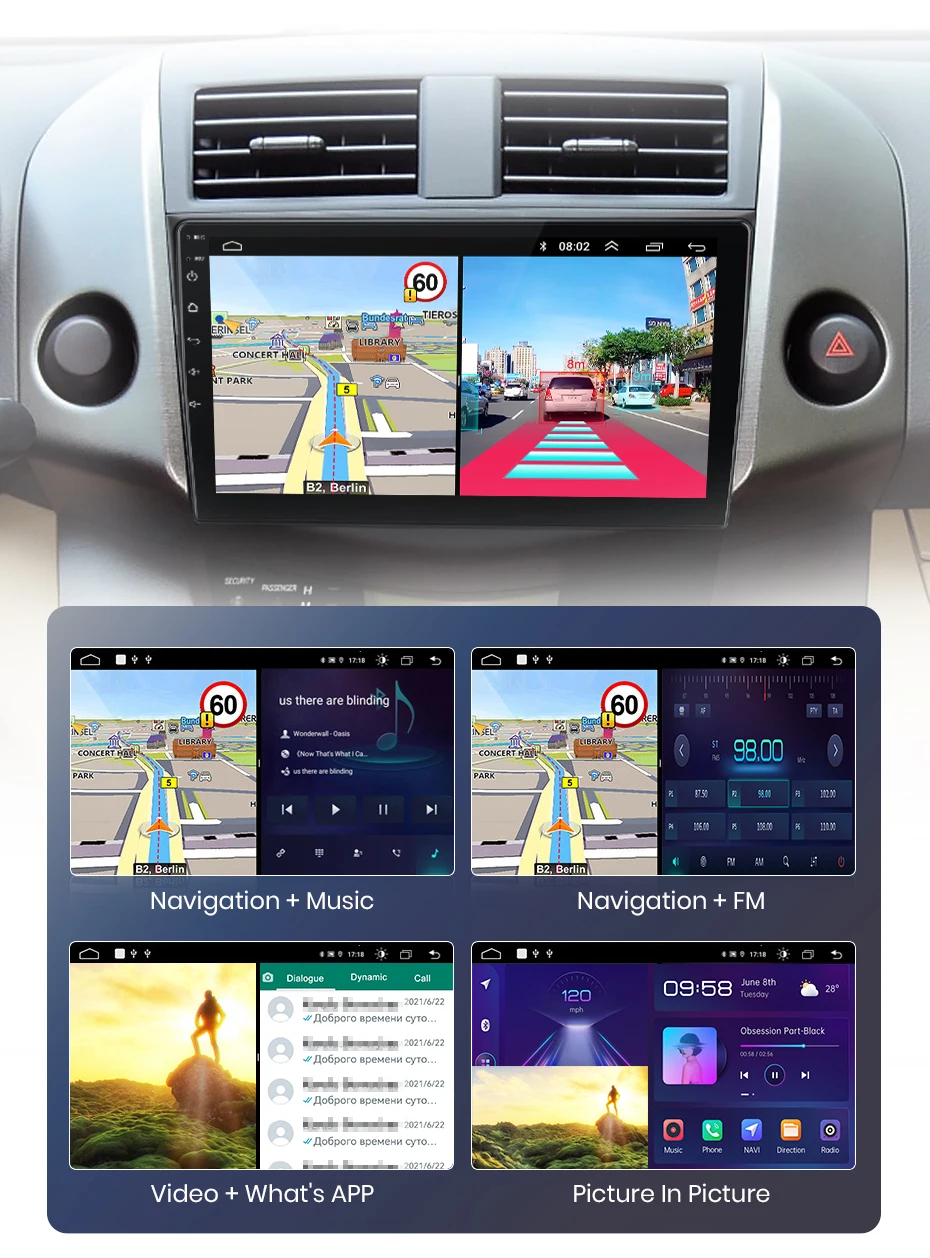 Junsun ai drahtloses Carplay Android Auto Autoradio für Toyota Rav4 Ravav 4-100 GPS intelligente Stereo Multimedia 