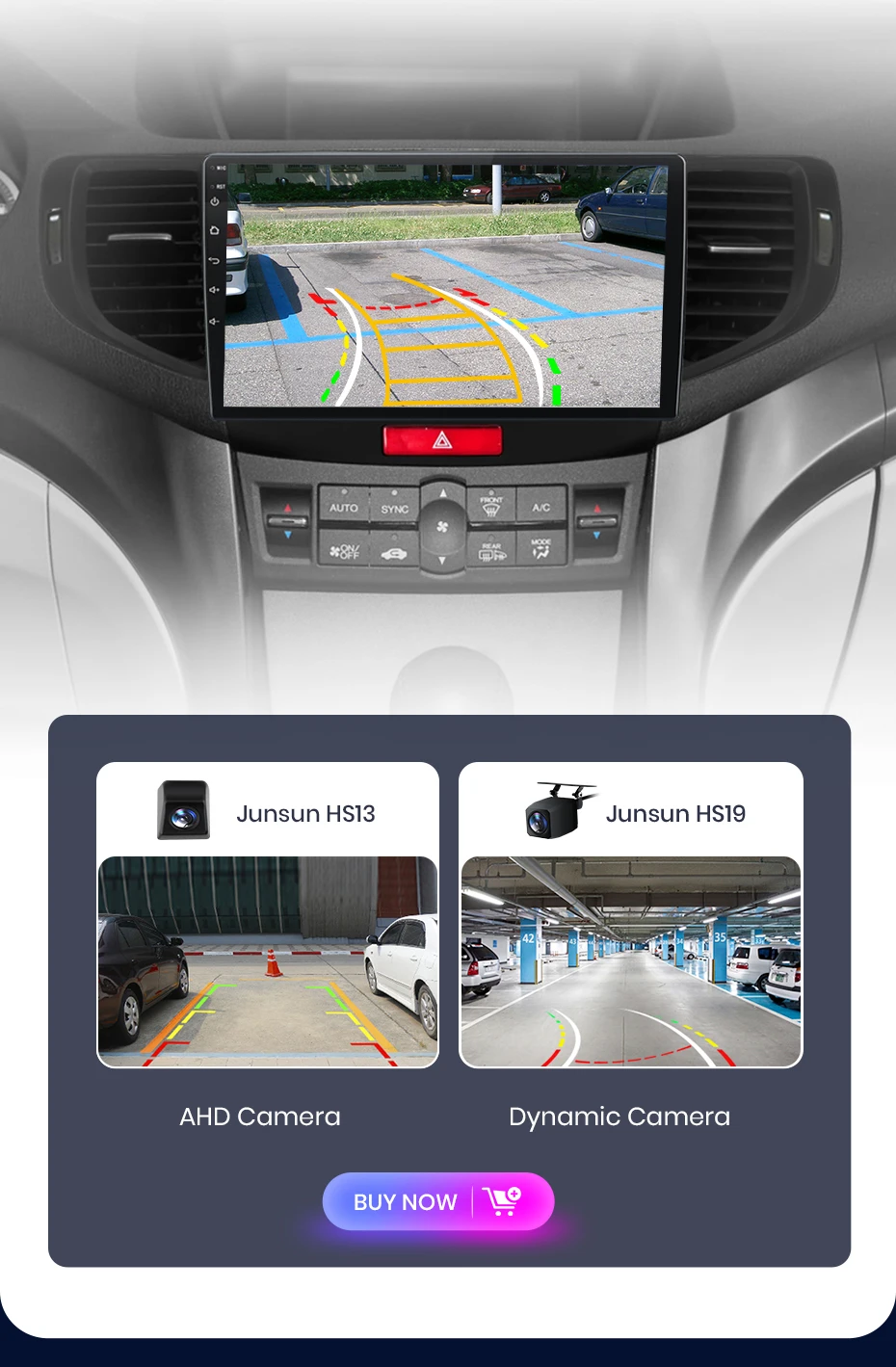 Junsun Wireless Carplay Android Auto Autoradio für Honda Accord 8 2013-2016 GPS intelligente Systeme Stereo Multimedia Autoradio
