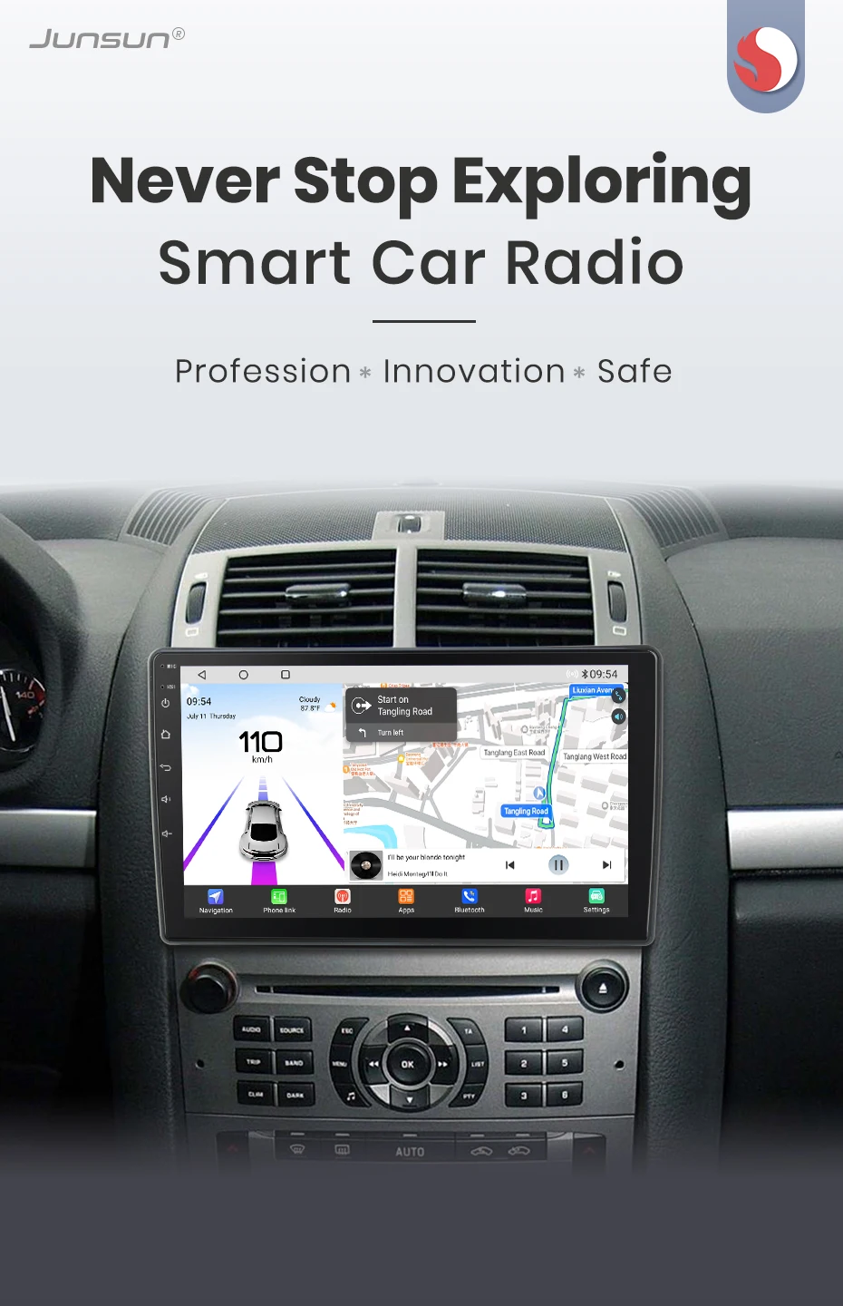 Junsun Qualcomm 8-Core 360 Kamera Drahtlose CarPlay Android Auto Auto Radio für Peugeot 407 2004-2011 GPS Multimedia