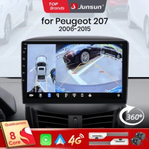Android Autoradio Qualcomm 8-Core Drahtlose CarPlay für Peugeot 207 207CC 2006 - 2015 GPS