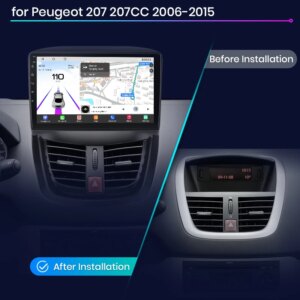 Alternative view of Android Autoradio Qualcomm 8-Core Drahtlose CarPlay für Peugeot 207 207CC 2006 - 2015 GPS