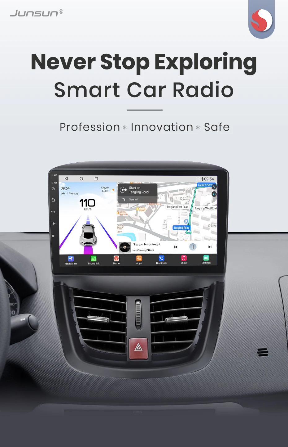 Junsun Qualcomm 8-Core 360 Kamera Drahtlose CarPlay Android Auto Auto Radio für Peugeot 207 207CC 2006 - 2015 GPS