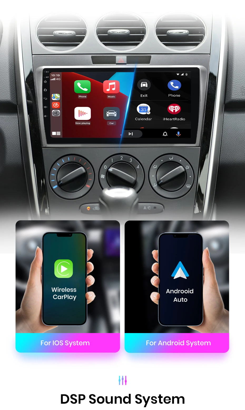Junun carplay android auto autoradio für mazda CX-7 cx7 2008-2015 gps intelligente systeme tereo multimedia autoradio