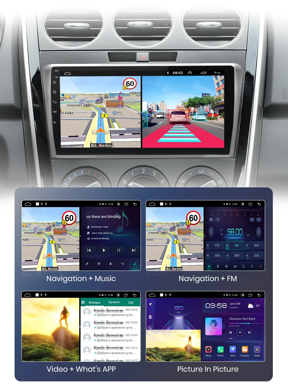 Junun carplay android auto autoradio für mazda CX-7 cx7 2008-2015 gps intelligente systeme tereo multimedia autoradio