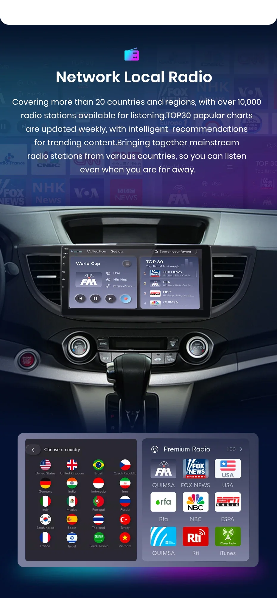 Junsun kabelloses carplay android auto radio für honda crv CR-V 2013-2018 auto intelligente systeme rds bt dsp 2 din autoradio