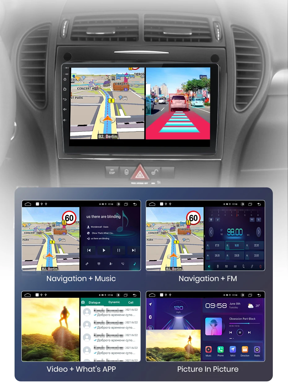 Junsun carplay android auto autoradio für mercedes benz slk klasse r171 2011-2015 slk 2004 2011 gps intelligente systeme