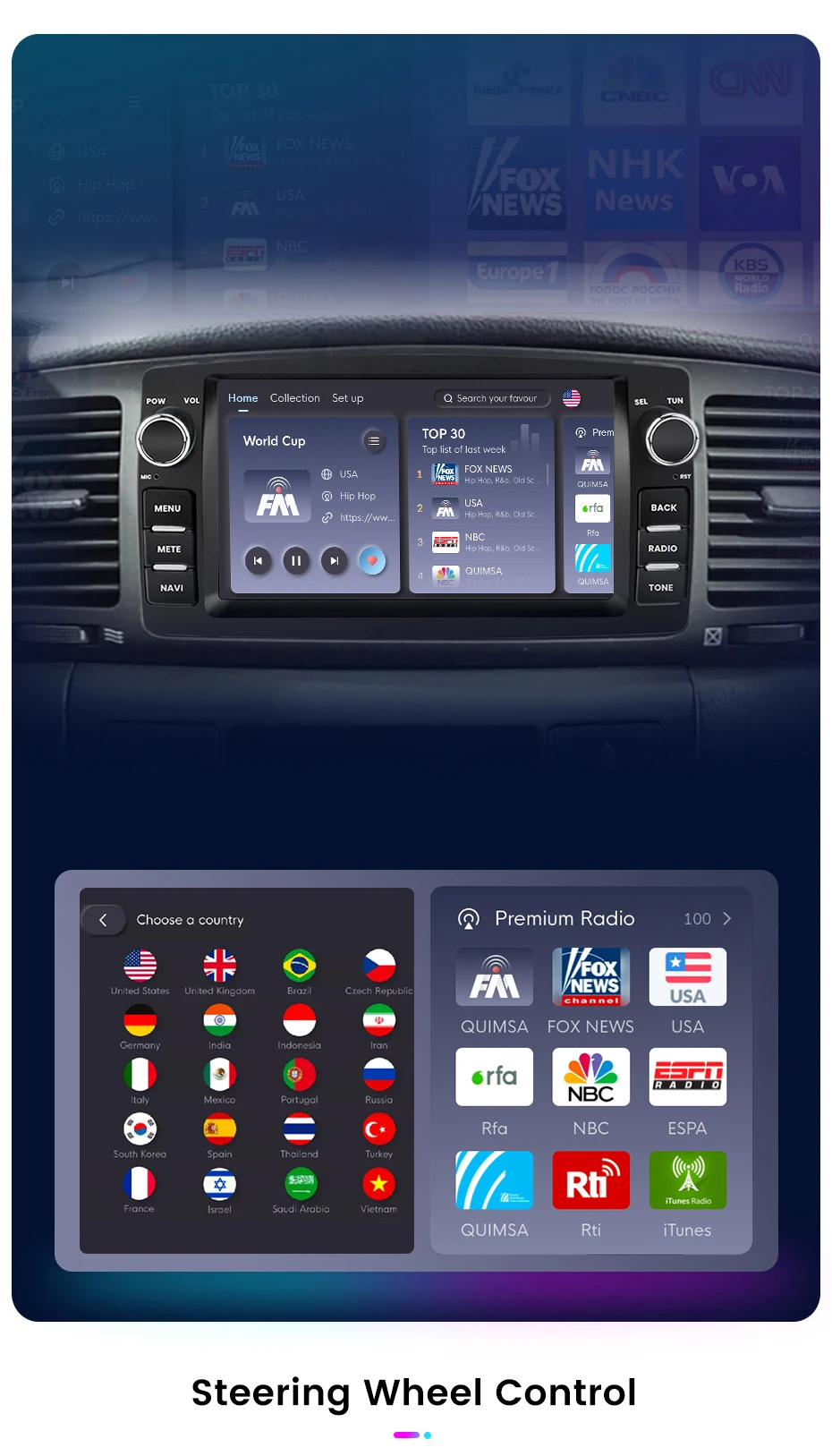 Junsun 7-Zoll-Autoradio für Toyota Corolla E120 2000–2006 BYD F3 Wireless CarPlay Android Auto 2 DIN Intelligentes Multimedia 4G