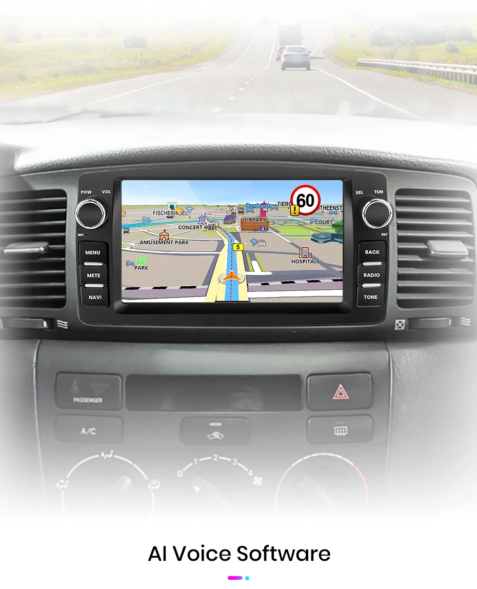 Junsun 7-Zoll-Autoradio für Toyota Corolla E120 2000–2006 BYD F3 Wireless CarPlay Android Auto 2 DIN Intelligentes Multimedia 4G