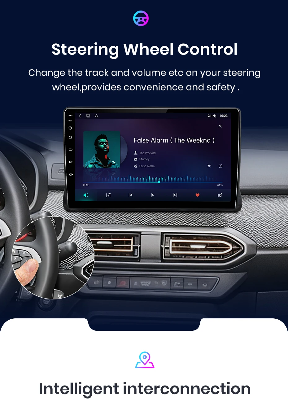 Junsun Wireless CarPlay Android Auto Radio für Renault Sandero 2021-2023 Auto-Intelligentes System RDS BT DSP 2-DIN-Autoradio