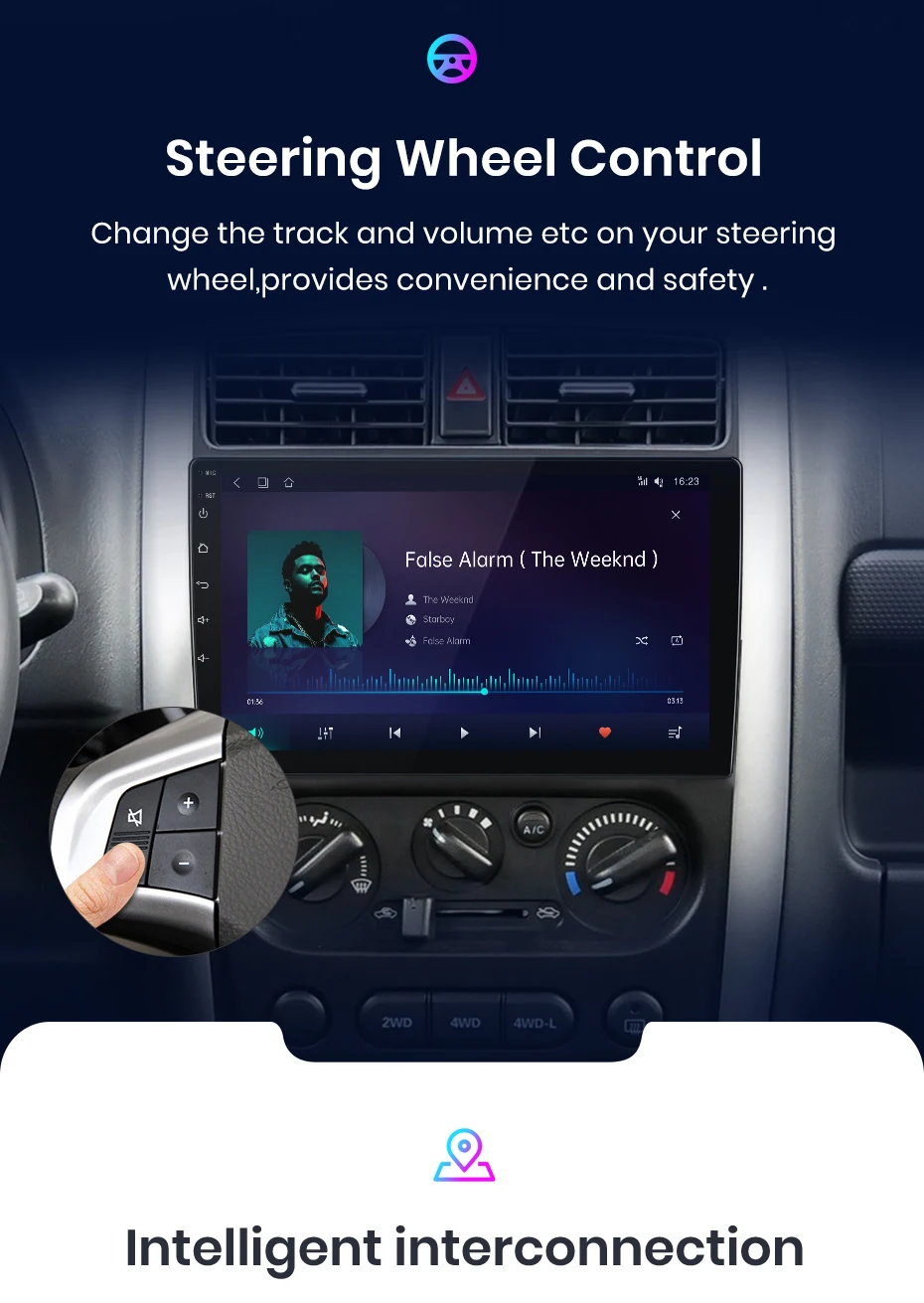 Junsun Wireless Carplay Android Auto Autoradio für Suzuki Jimny 3 2011-2016 GPS intelligente Systeme Stereo Multimedia Autoradio