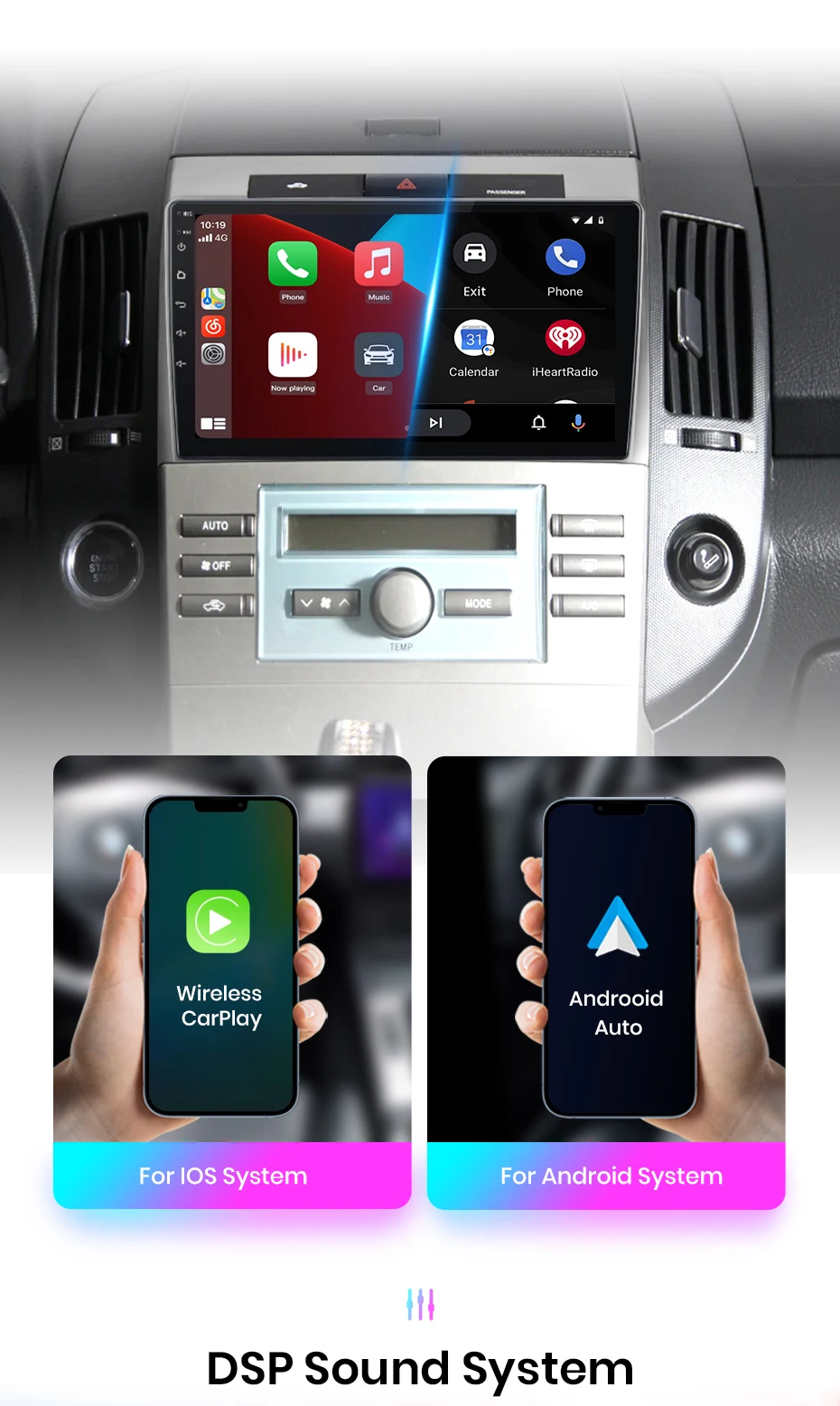 Junsun carplay android auto autoradio für toyota corolla verso 2008-2015 gps intelligente systeme tereo multimedia autoradio