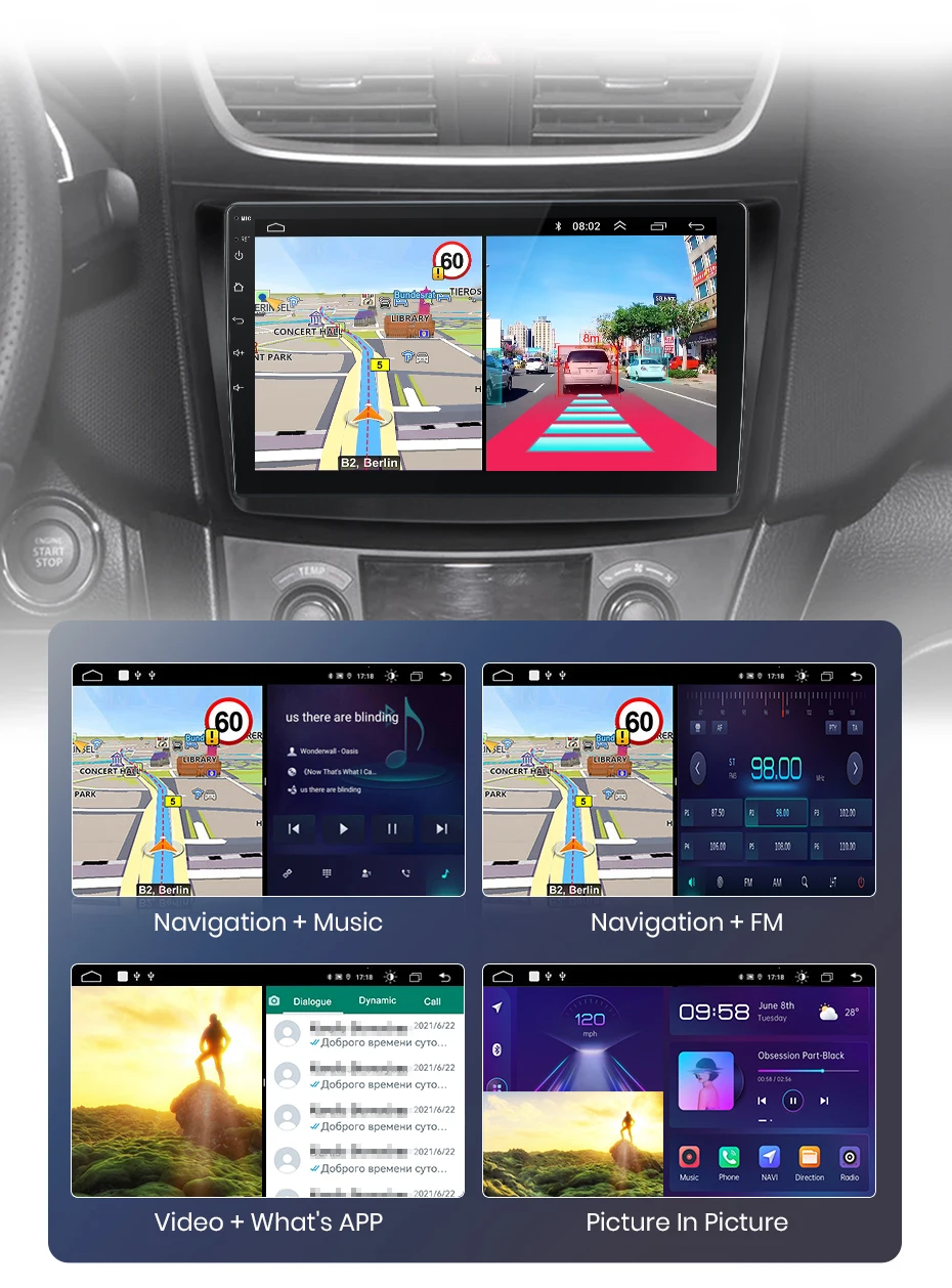Junsun drahtlose carplay android auto autoradio für suzuki smart 4 2006-2018 gps intelligente systeme tereo multimedia autoradio