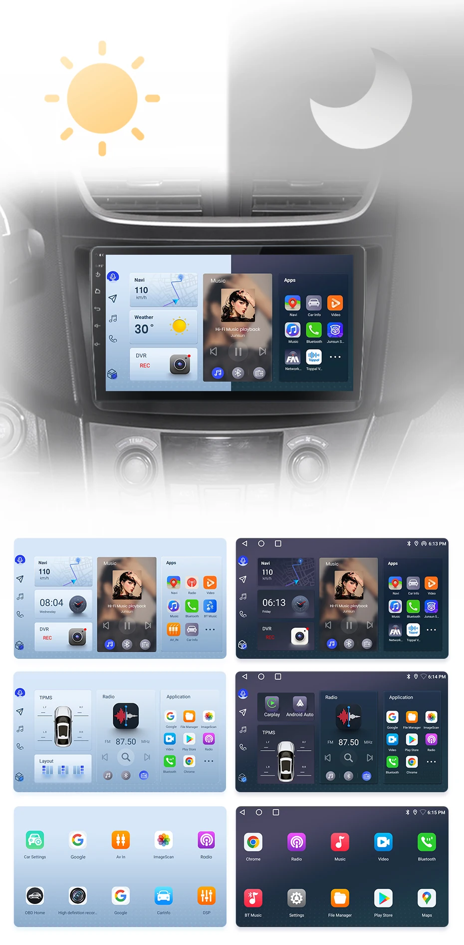 Junsun drahtlose carplay android auto autoradio für suzuki smart 4 2006-2018 gps intelligente systeme tereo multimedia autoradio