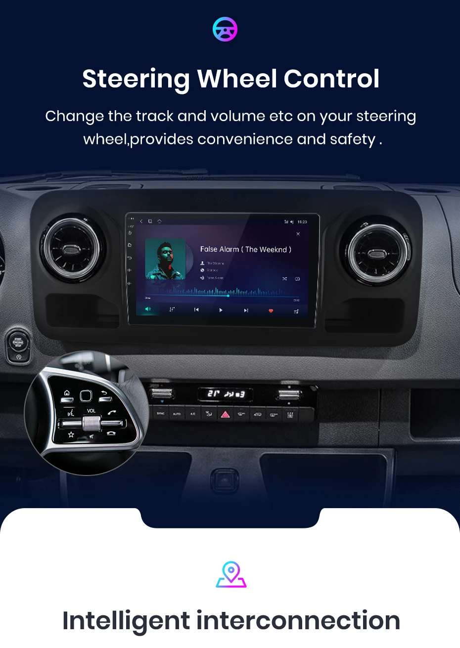 Junsun carplay android auto autoradio für mercedes-benz sprinter 2006-2018 gps intelligente systeme tereo multimedia autoradio