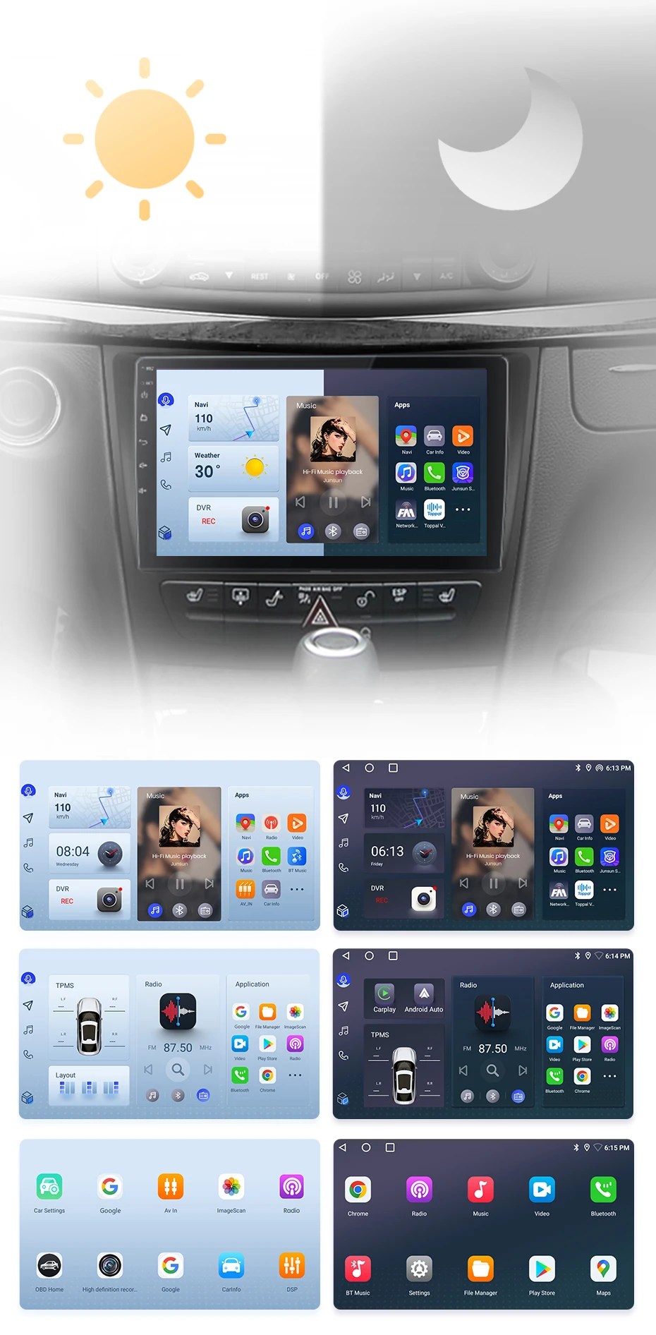 Junsun carplay android auto autoradio für mercedes benz e klasse w211 e300 2006-2018 gps intelligente systeme multimedia autoradio