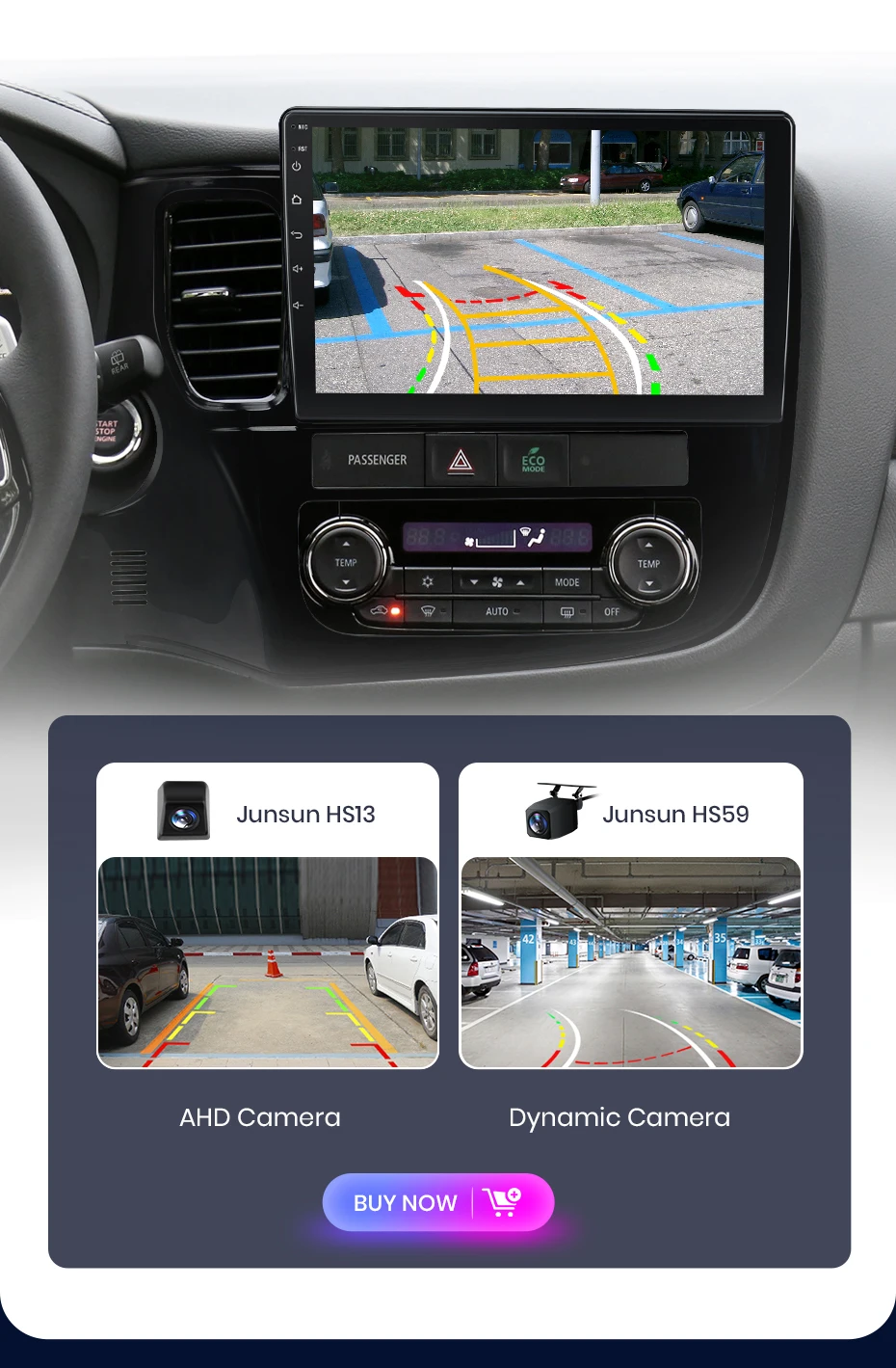 Junsun CarPlay Android Auto Autoradio für Mitsubishi Outlander 3 GF0W GG0W 2012–2018 GPS Intelligente Systeme Multimedia Autoradio