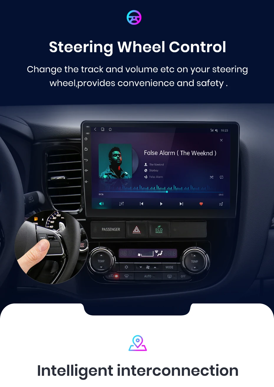 Junsun CarPlay Android Auto Autoradio für Mitsubishi Outlander 3 GF0W GG0W 2012–2018 GPS Intelligente Systeme Multimedia Autoradio