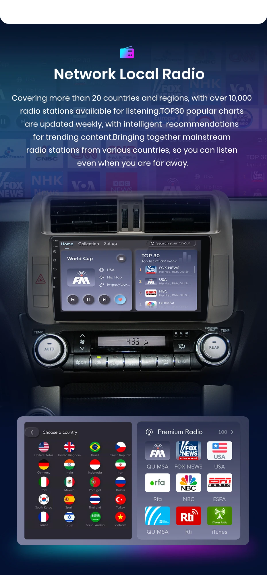 Junsun CarPlay Android Auto Autoradio für Toyota Land Cruiser Prado 150 2009-2013 GPS Intelligente Systeme Multimedia Autoradio