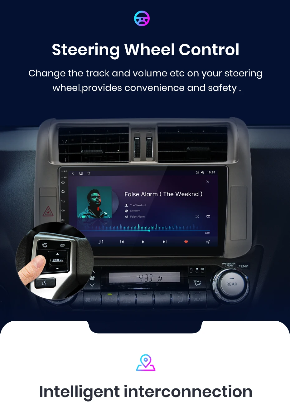 Junsun CarPlay Android Auto Autoradio für Toyota Land Cruiser Prado 150 2009-2013 GPS Intelligente Systeme Multimedia Autoradio