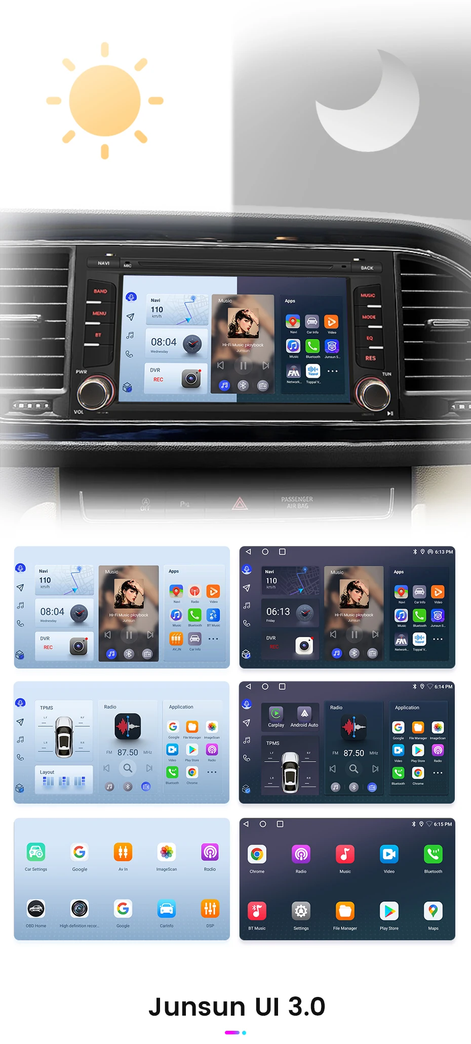 Junsun carplay android auto autoradio für ort leon mk3 5f 20122013 2015-20gps intelligente systeme multimedia autoradio