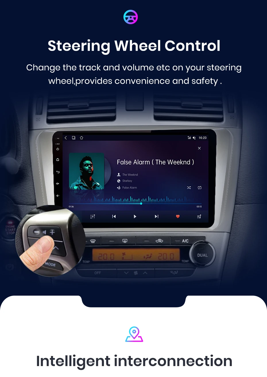 Junsun CarPlay Android Auto Autoradio für Toyota avwashed T27 2008-2015 GPS Intelligente Systeme Stereo Multimedia Auto