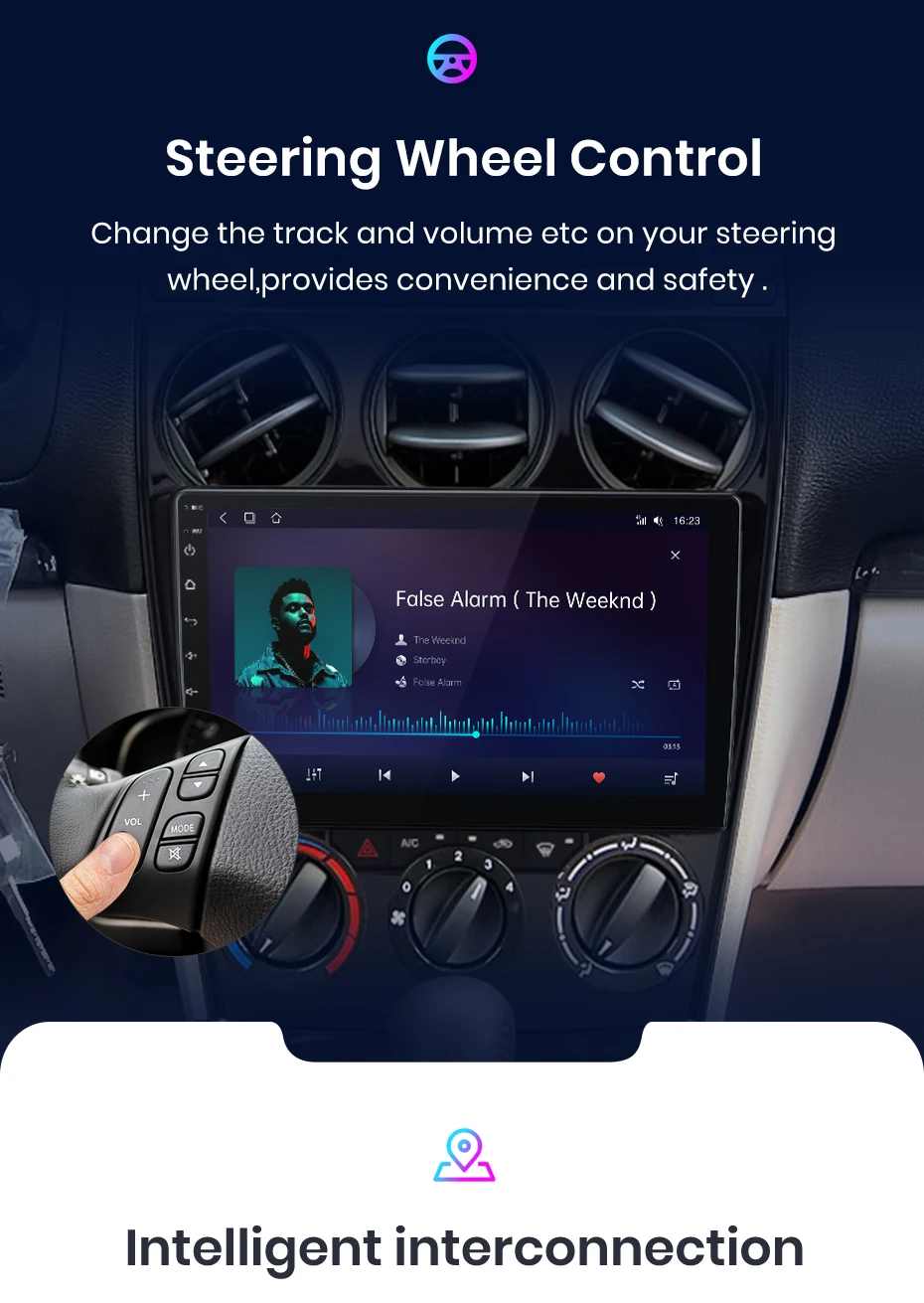 Junsun drahtloses Carplay Android Auto Autoradio für Mazda 6 2005 2006-2013 GPS intelligente Systeme Tereo Multimedia Autoradio
