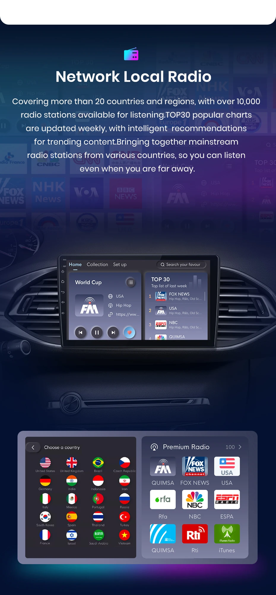 Junsun Wireless Carplay Android Auto Autoradio für Peugeot 308s-GPS Multimedia 2 Din