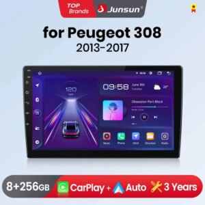 Wireless Carplay Android Auto Autoradio für Peugeot 308s-GPS Multimedia 2 Din 8Core
