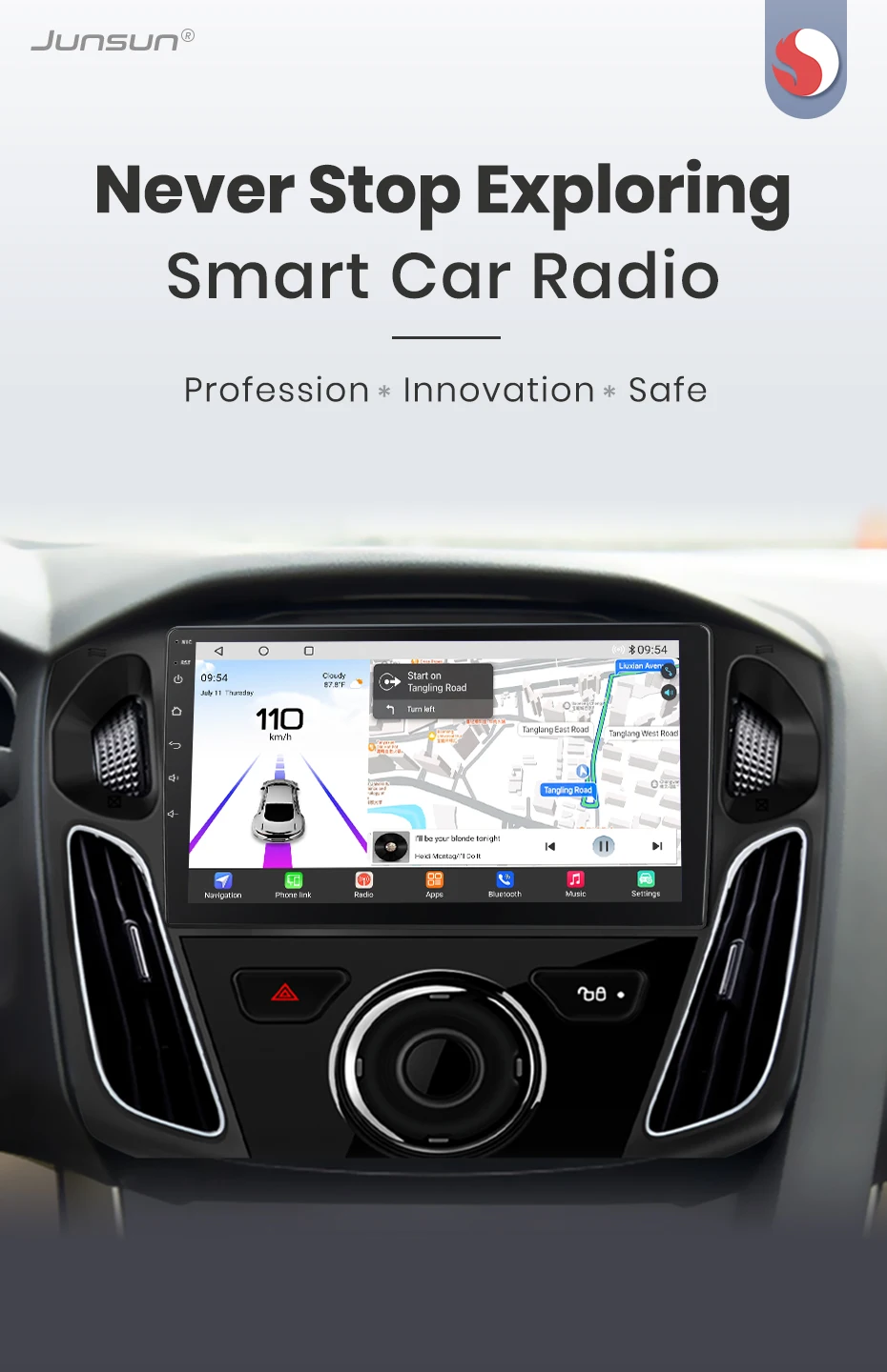 Junsun Qualcomm 8-Core 360 Kamera Wireless CarPlay Android Auto Autoradio für Ford Focus 3 mk3 2011-2019 GPS