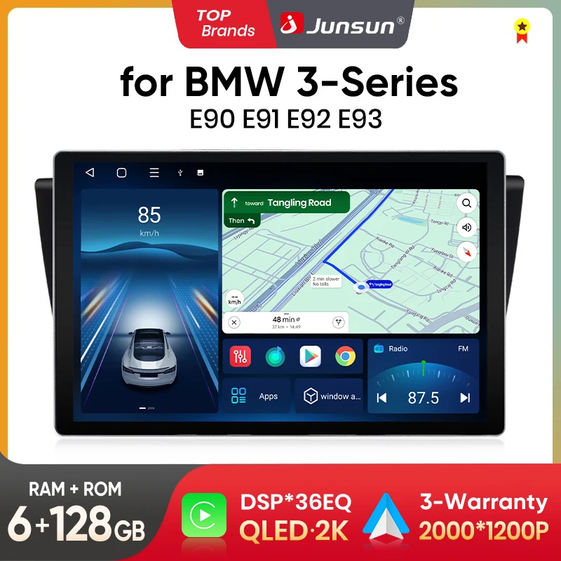 11.5 Zoll "2k Android Autoradio für BMW 3er E90 E91 E92 E93 Multimedia 8Core Carplay