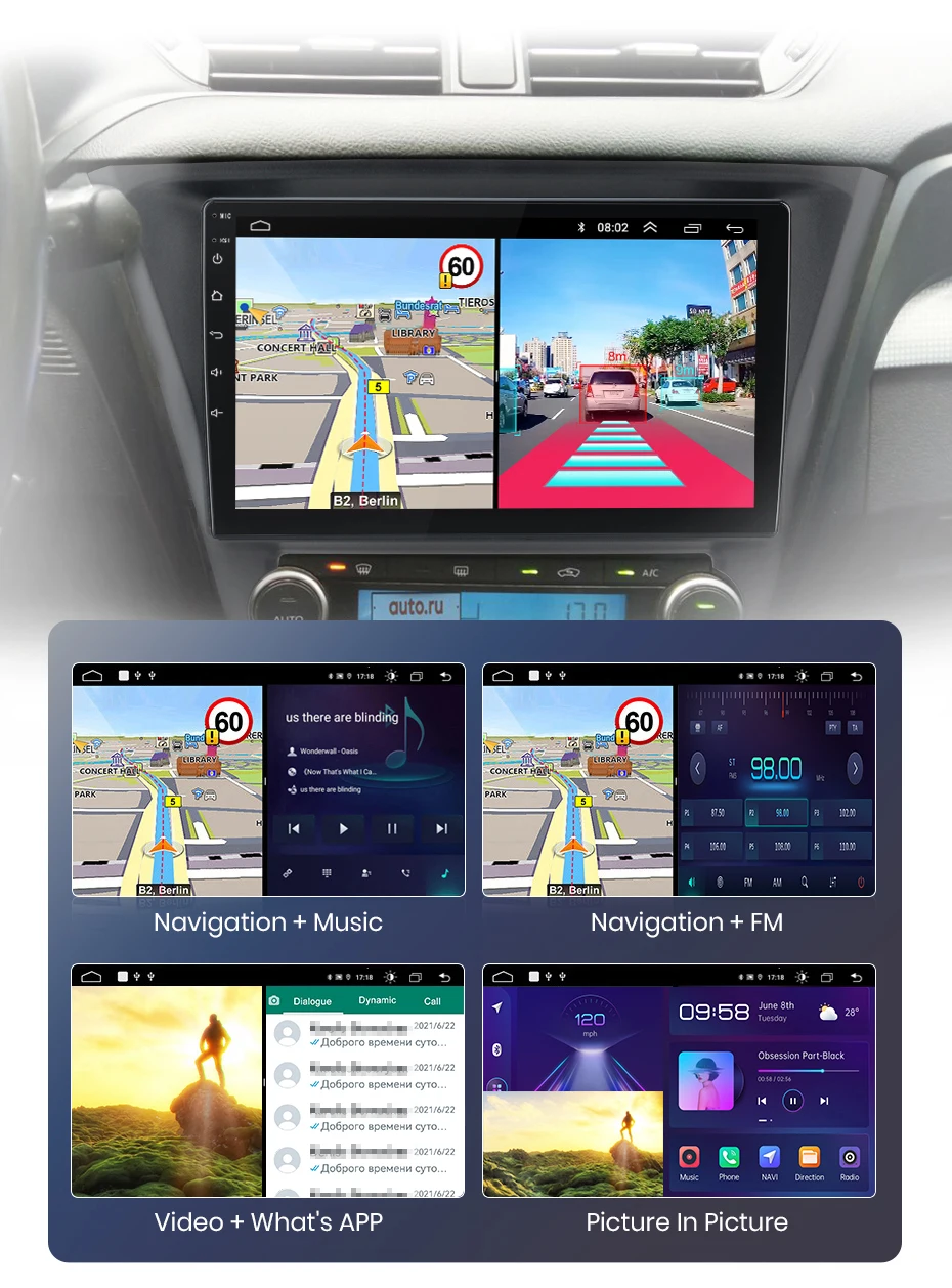 Junsun Wireless Carplay Android Auto Autoradio für Toyota Avens '2014-2018 GPS intelligente Systeme Stereo Multimedia Autoradio