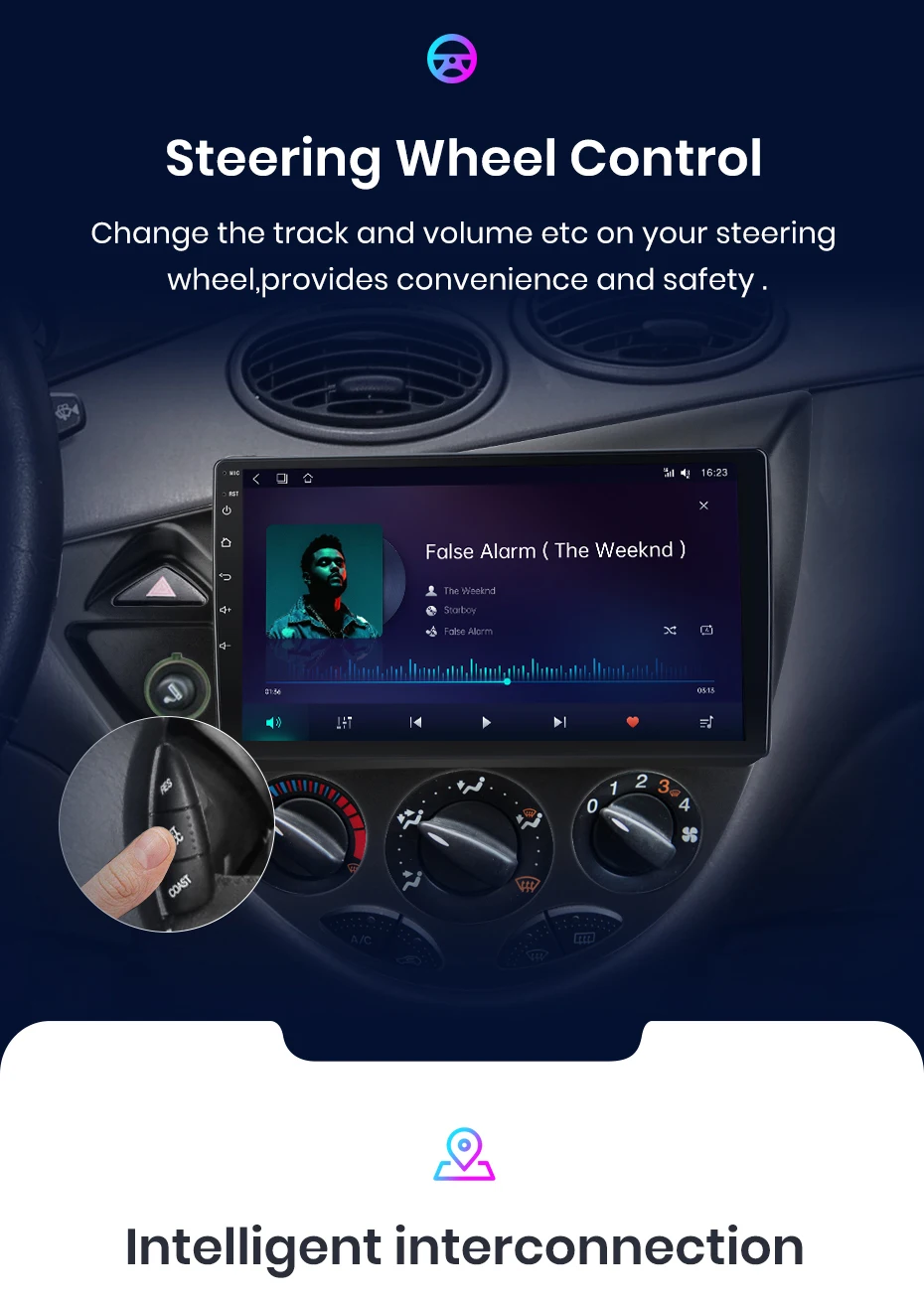 Junsun drahtloses Carplay Android Auto Autoradio für Ford Fiesta 2011-2016 Fokus mk1 2013-2018 GPS Multimedia 2 din