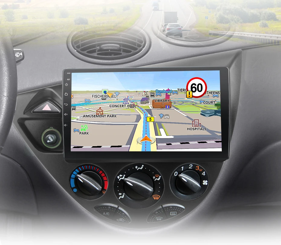 Junsun drahtloses Carplay Android Auto Autoradio für Ford Fiesta 2011-2016 Fokus mk1 2013-2018 GPS Multimedia 2 din