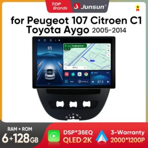 13.1 "2k Carplay Android Autoradio für Toyota Aygo Citroen C1 Multimedia 8Core AndroidAuto GPS