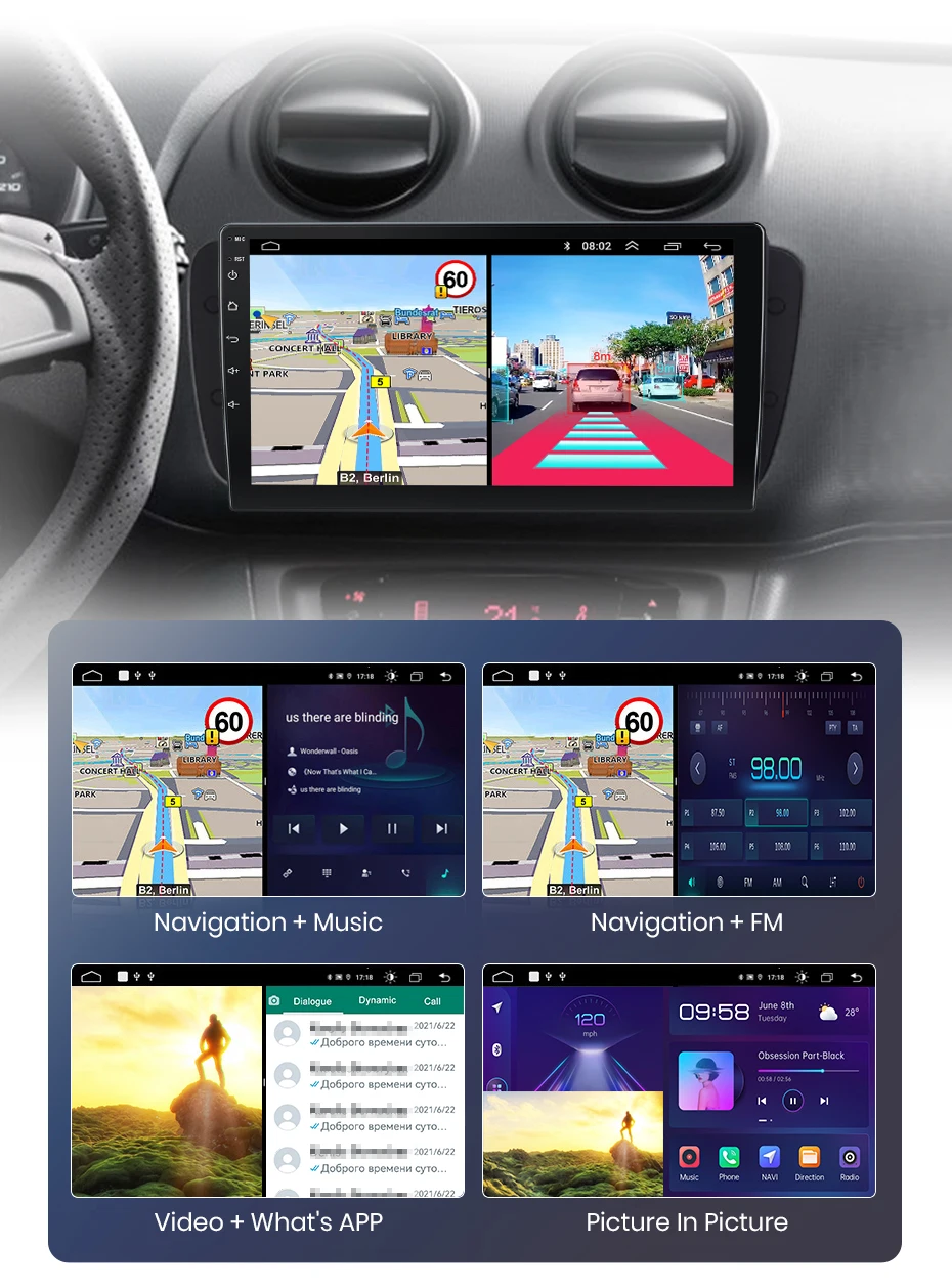 Junsun drahtloses Carplay Android Auto Autoradio für Sitz ibiza 6j 2009-2013 GPS intelligente Systeme Stereo Multimedia Autoradio