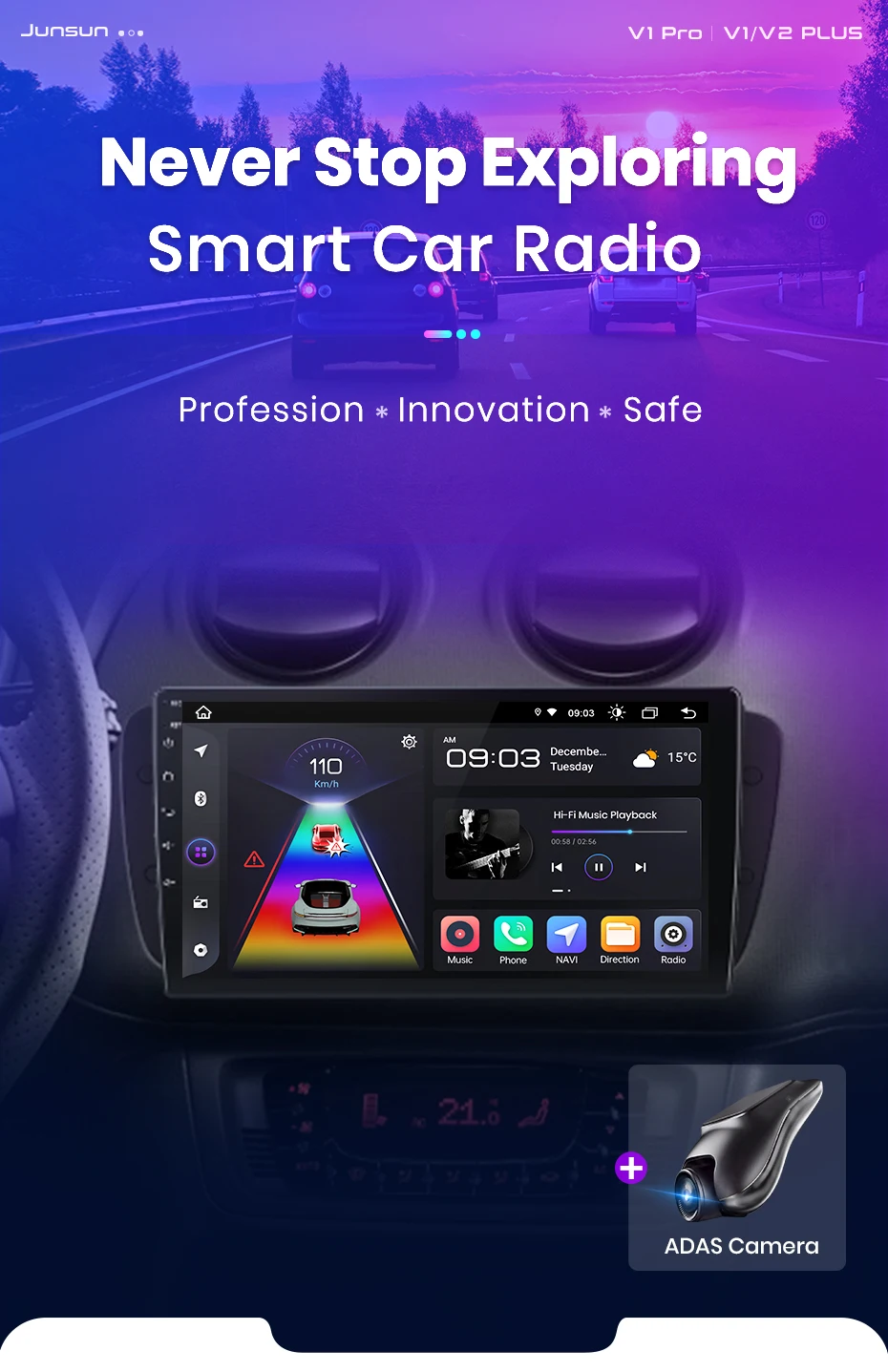 Junsun drahtloses Carplay Android Auto Autoradio für Sitz ibiza 6j 2009-2013 GPS intelligente Systeme Stereo Multimedia Autoradio