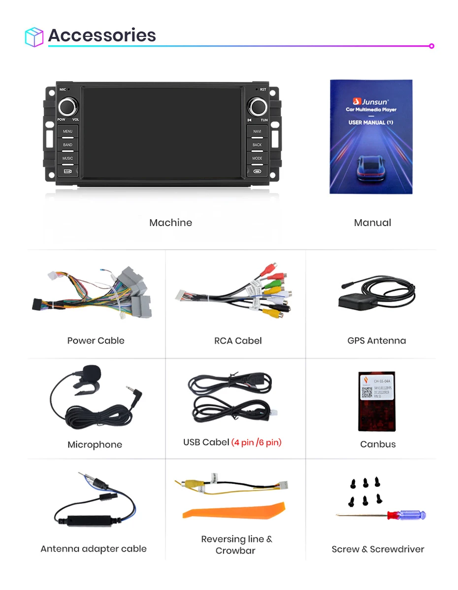 Junun Carplay Android Auto Autoradio für Jeep Wangler Dodge Grand Cherokee Chrysler 300c Patriot Kommando Kaliber Heraus forderer