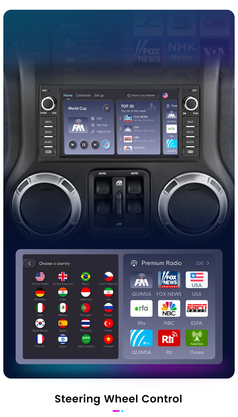 Junun Carplay Android Auto Autoradio für Jeep Wangler Dodge Grand Cherokee Chrysler 300c Patriot Kommando Kaliber Heraus forderer
