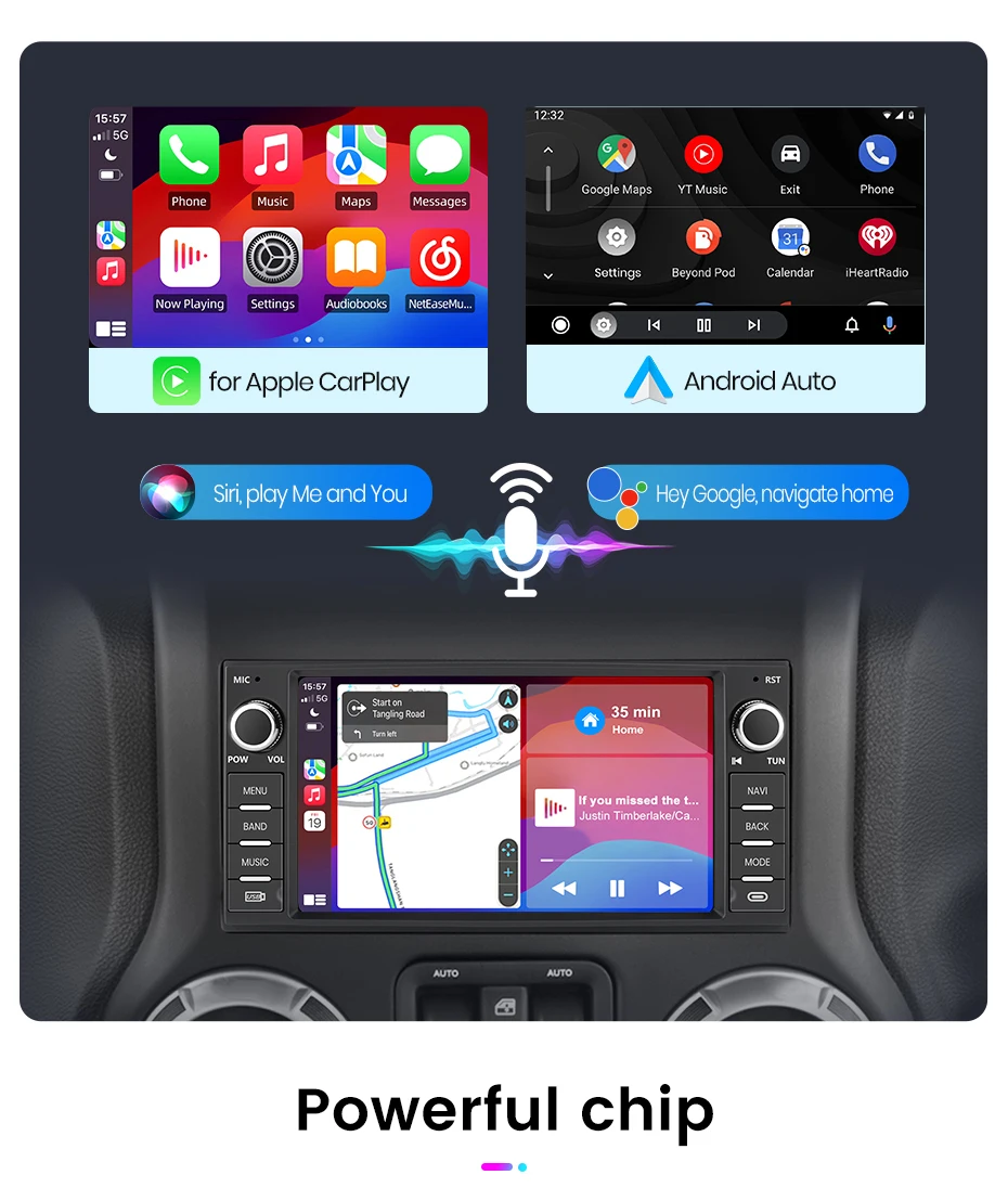 Junun Carplay Android Auto Autoradio für Jeep Wangler Dodge Grand Cherokee Chrysler 300c Patriot Kommando Kaliber Heraus forderer