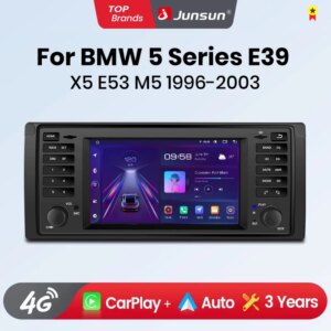 Wireless CarPlay Android Auto Autoradio für BMW 5er E39 X5 E53 m51996-2003 GPS Intelligente Systeme Stereo Multimedia