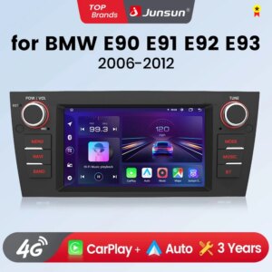 Android Autoradio für BMW E90 E91 E92 E93 2006 2007–2012 Wireless CarPlay Android Auto 2 DIN Intelligentes Multimedia 4G