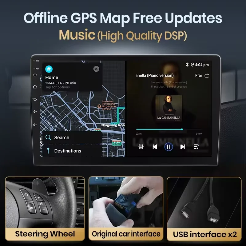 Android Autoradio für BMW E90 E91 E92 E93 2006 2007–2012 Wireless CarPlay Android Auto 2 DIN Intelligentes Multimedia 4G – Bild 5