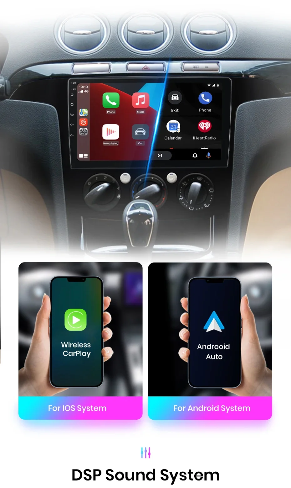 Junsun Wireless CarPlay Android Auto Radio Für Ford S-Max S max 2007-2015 Auto Intelligente Systeme RDS BT DSP 2 din autoradio Junsun Wireless CarPlay Android Auto Radio Für Ford S-Max S max 2007-2015 Auto Intelligente Systeme RDS BT DSP 2 din autoradio